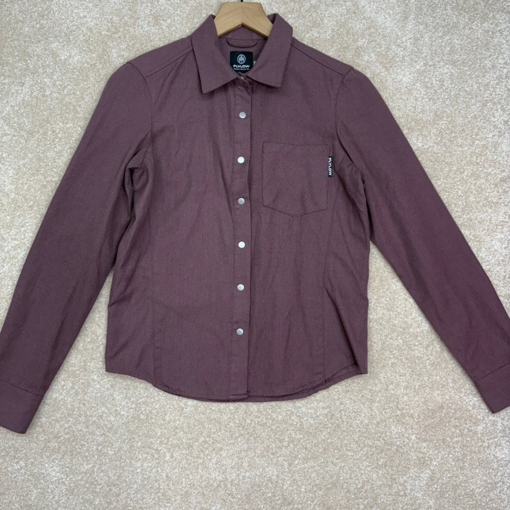 FLYLOW Brigitte Tech‎ Flannel Women's XS Purple Insulated Snap Button Shirt